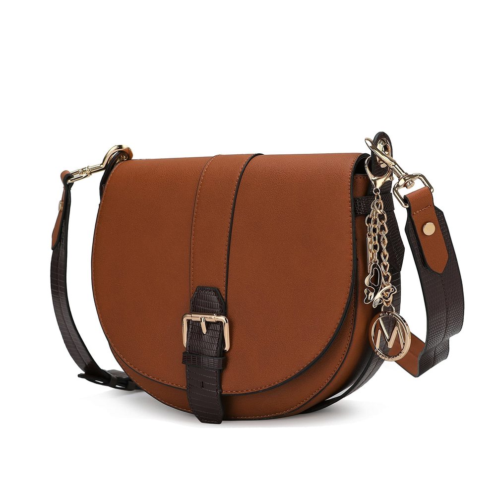 Shoulder Bag, Snake Embossed Vegan Leather Color Block Crossbody UwU